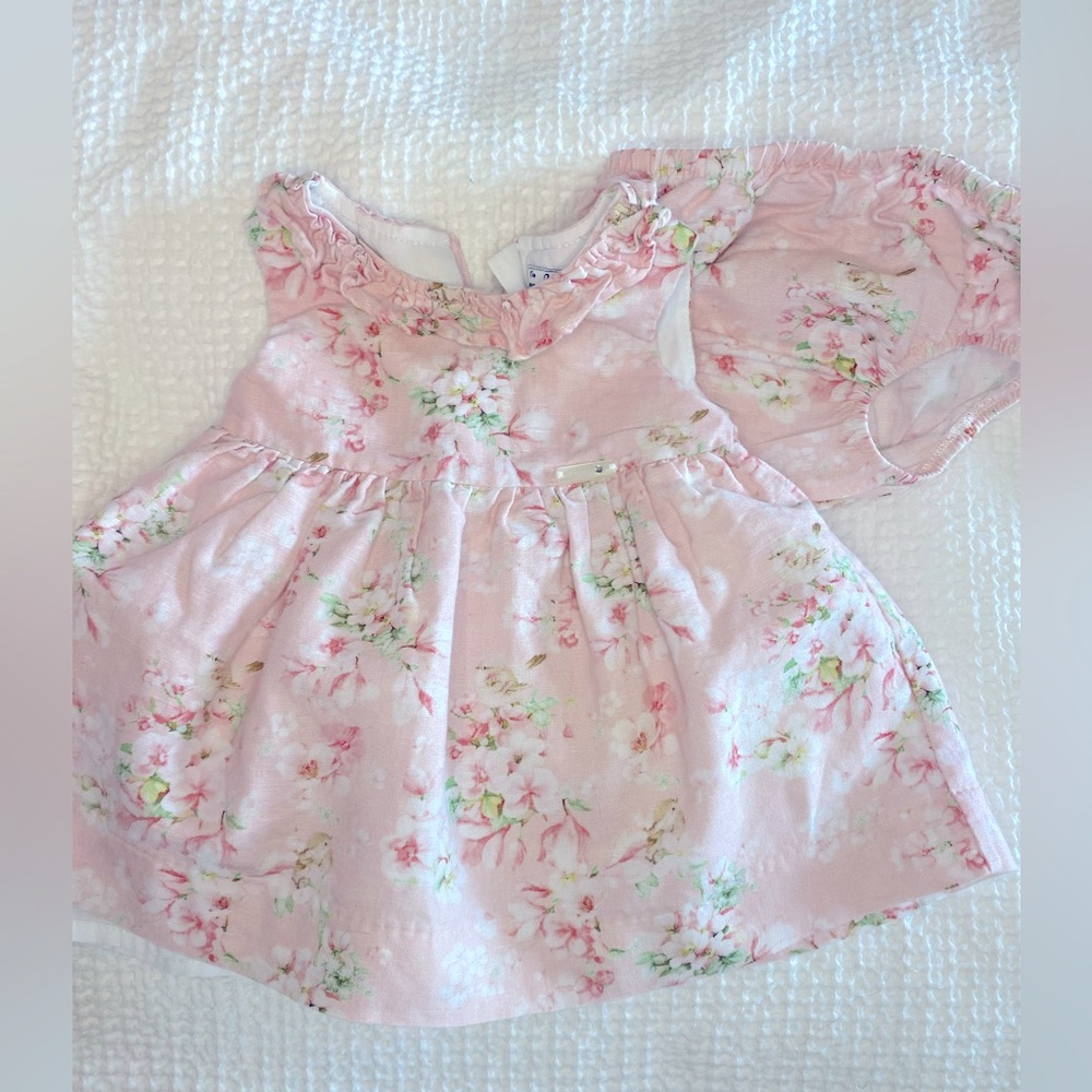 Mayoral Pink Floral Print Baby Dress